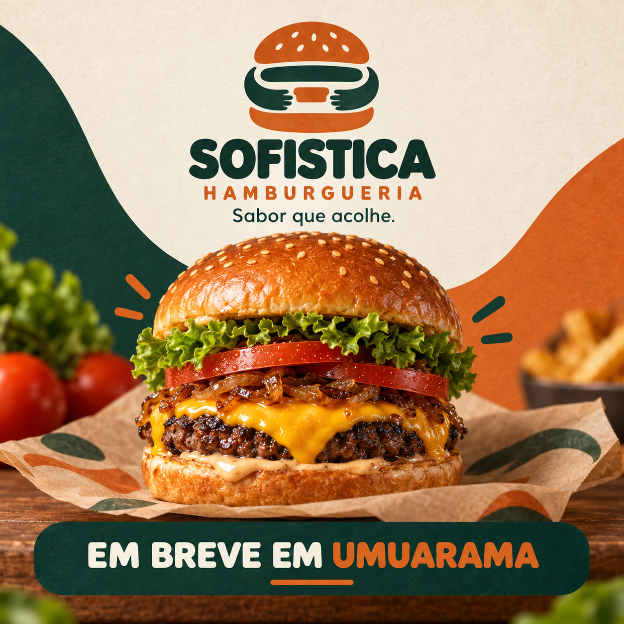 Projeto visual da Sofistica Hamburgueria